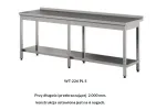 Stół roboczy do pracy z półką, ze stali nierdzewnej Edenox WT-PL S