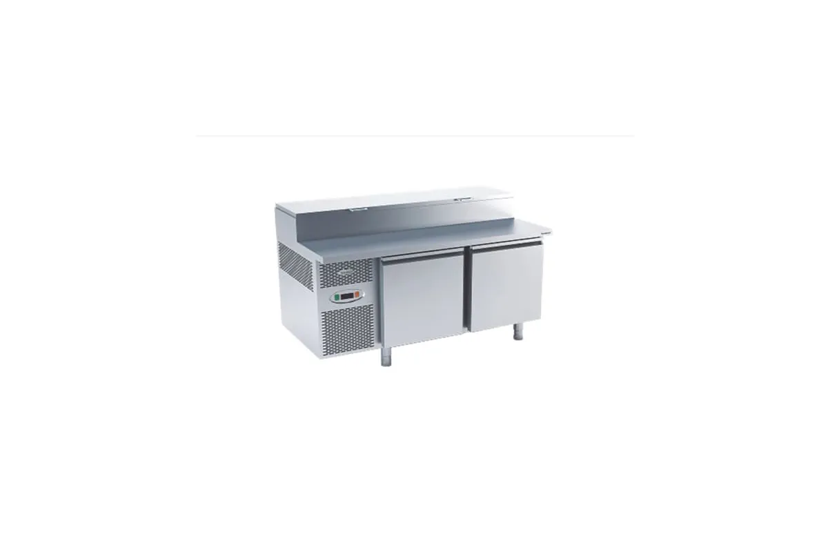 Stół chłodniczy do przygotowywania pizzy z blatem granitowym, Dora metal DM-94048 BG