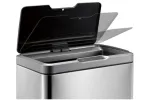 KOSZ AUTOMATYCZNY SENSOR, BEZDOTYKOWY, PROSTOKĄTNY, SZEROKI, STAL MATOWA 45 L