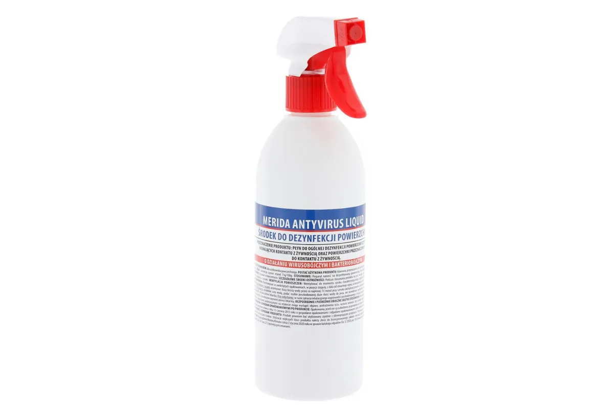 MERIDA ANTYVIRUS LIQUID środek do dezynfekcji powierzchni, butelka ze spryskiwaczem 500 ml Merida NAD002