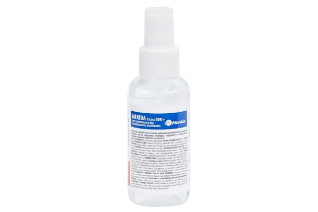 Płyn dezynfekcyjny MERIDA POLANA DDR+ płyn do higienicznej dezynfekcji rąk, butelka 100 ml z atomizerem Merida MAD956