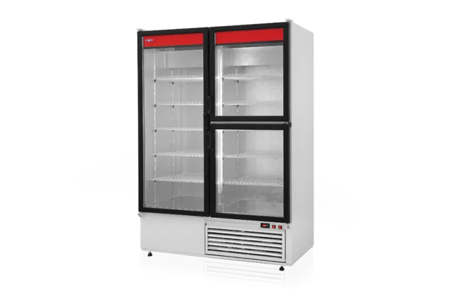 Szafa chłodnicza przeszklona lub dzielona, przeszklone drzwi, pojdwójna, typ standard 3 klasa klimatyczna, model SCH-S1200/3DS3