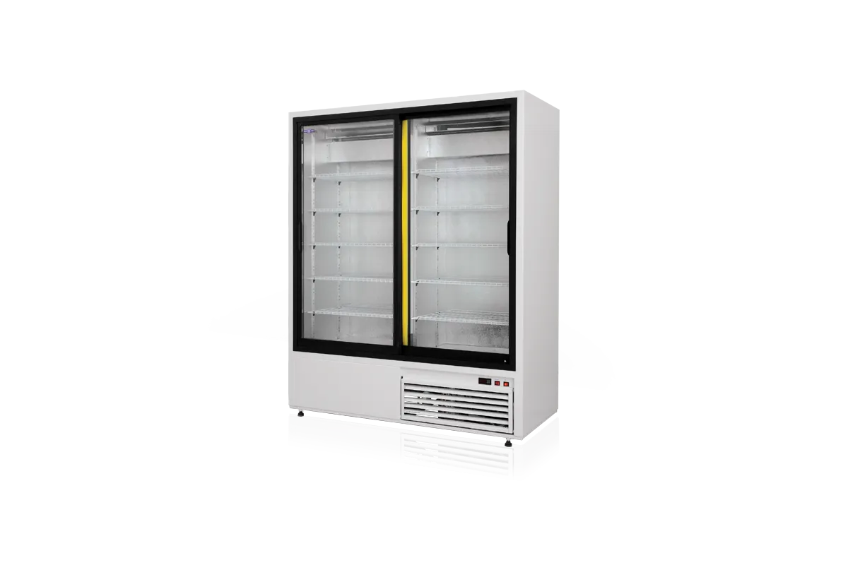 Szafa chłodnicza przeszklona, drzwi przesuwne, typ standard 3 klasa klimatyczna, model SCH-SR1200/AD3KL