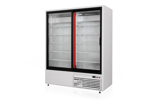 Szafa chłodnicza przeszklona, drzwi przesuwne, typ standard 3 klasa klimatyczna, model SCH-SR1200/AD3KL