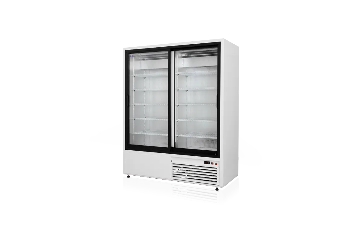 Szafa chłodnicza przeszklona, drzwi przesuwne, typ standard 3 klasa klimatyczna, model SCH-SR1400/AD3KL