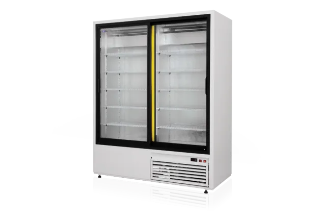 Szafa chłodnicza przeszklona, drzwi przesuwne, typ 4 klasa klimatyczna, model SCH-SR1400/AD4KL