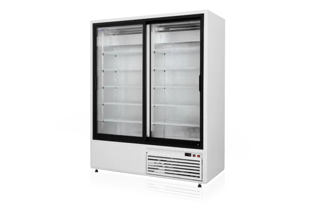 Szafa chłodnicza przeszklona, drzwi przesuwne, typ 4 klasa klimatyczna, model SCH-SR1400/AD4KL
