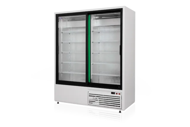 Szafa chłodnicza przeszklona, drzwi przesuwne, typ 4 klasa klimatyczna, model SCH-SR1400/AD4KL