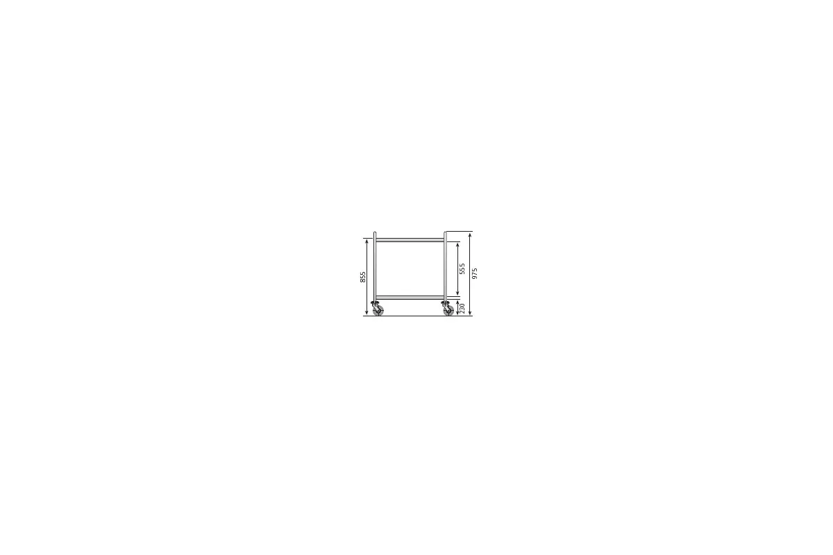 Wózek 2 półkowy ze stali nierdzewnej 1100x700x975 mm  EDENOX CER-1062
