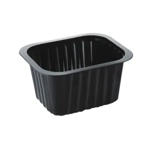 Pojemnik taca do zup przystawek do zgrzewania PP 138x114x70 mm 630 ml, czarny, 1 komora (karton. 276 szt) DUNI Baseline 758602