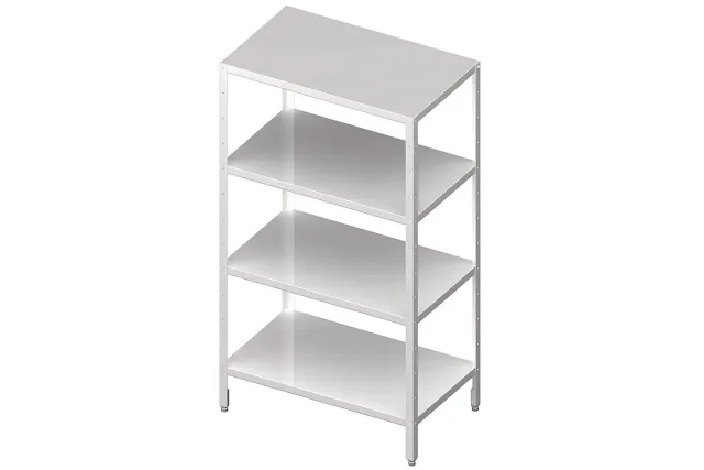 Regał magazynowy,półki pełne 1300x500x1800 skręcany Stalgast 981885130