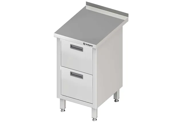 Stół przyścienny z blokiem dwóch szuflad 450x700x850 mm Stalgast 980207455