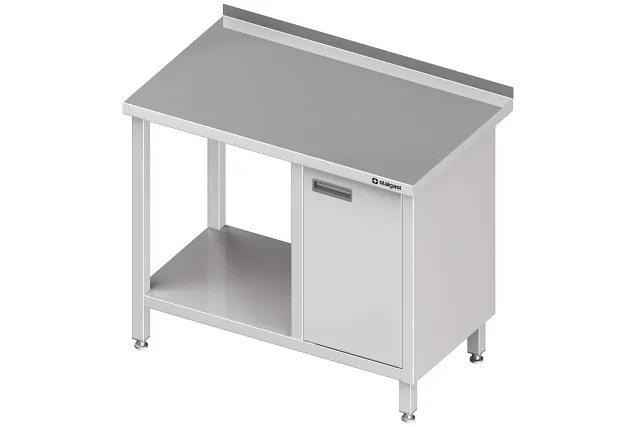 Stół przyścienny z szafką (P),i półką 800x700x850 mm Stalgast 980517080
