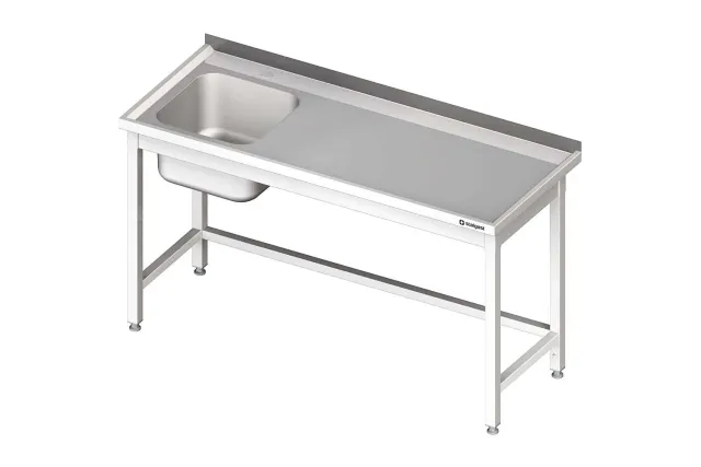 Stół ze zlewem 1-kom.(L),bez półki 1500x600x850 mm Stalgast 980676150