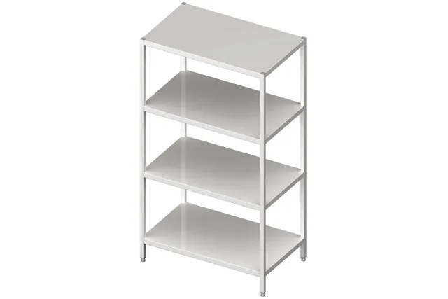 Regał magazynowy,półki pełne 1100x400x1800 skręcany Stalgast 981854110