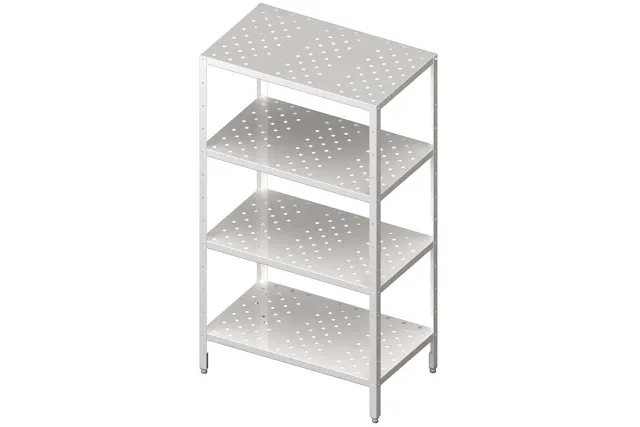 Regał magazynowy,półki perforowane 900x400x1800 skręcany Stalgast 981894090