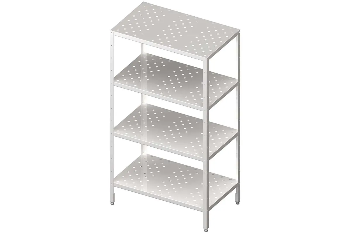 Regał magazynowy,półki perforowane 900x700x1800 skręcany Stalgast 981897090