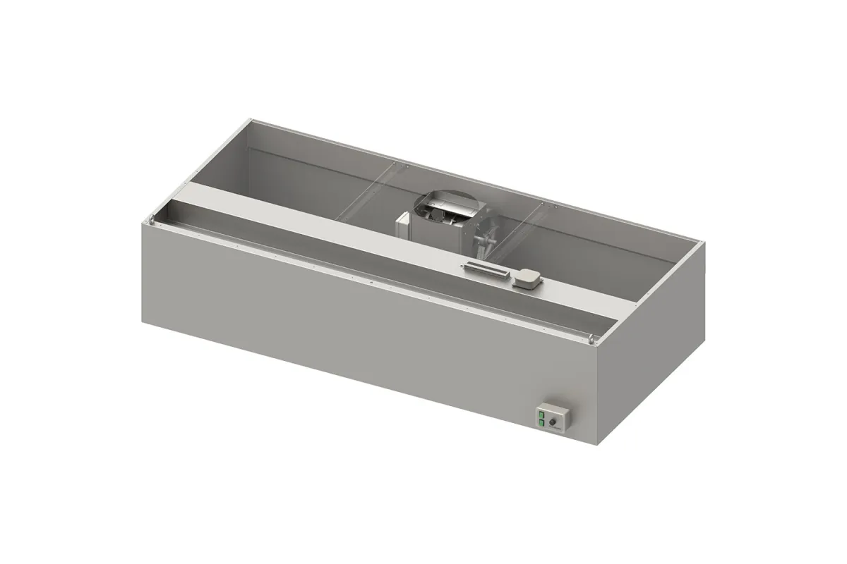 Okap przyścienny skrzyniowy ECONOMIC z łap. B,went. E3 i ośw. 2800x900x550 mm (1 segment) Stalgast 984120928