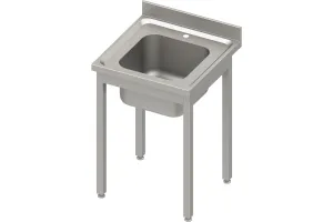 Stół ze zlewem 1-kom.(L),bez półki 800x700x850 mm skręcany, blat tłoczony 100x15x10 Stalgast 984437080