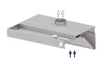 Okap przyścienny skośny ze stali nierdzewnej 5000x1200x450 mm Stalgast model 208