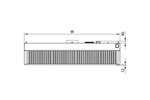 Okap przyścienny skośny ze stali nierdzewnej 2900x800x450 mm Stalgast model 208