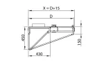 Okap przyścienny skośny ze stali nierdzewnej 1300x900x450 mm Stalgast model 208