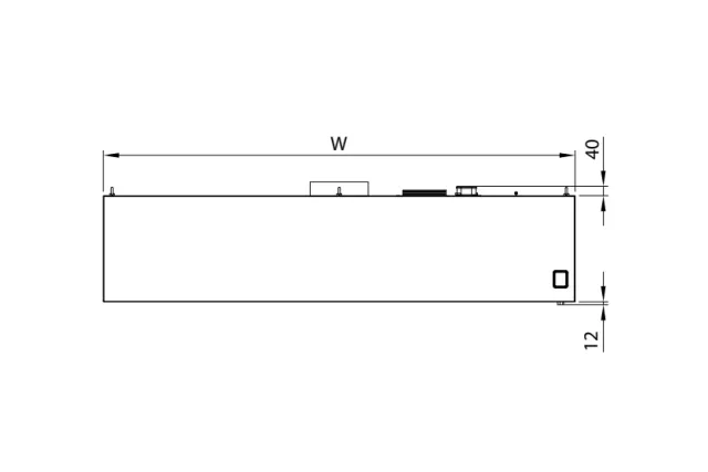 Okap przyścienny skrzyniowy ze stali nierdzewnej 3500x600x450 mm Stalgast model 206