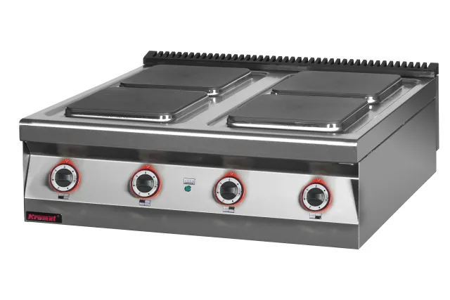 Kuchnia elektryczna 4 płytowa 900 mm 4x4,0 kW 900x900x280 Kromet 900.KE-4