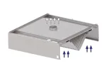 Okap centralny skrzyniowy ze stali nierdzewnej 3400x1600x450 mm Stalgast model 209