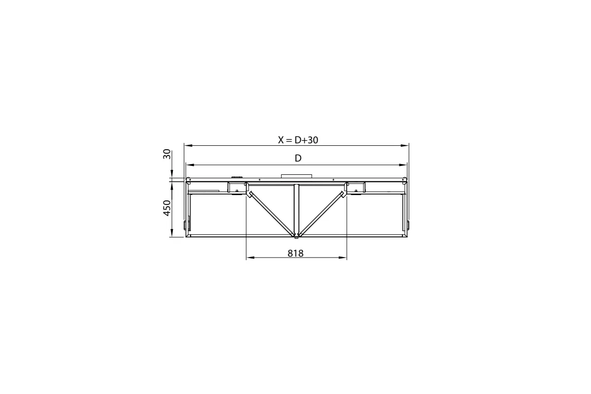 Okap centralny skrzyniowy ze stali nierdzewnej 1300x1200x450 mm Stalgast model 209