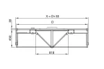 Okap centralny skrzyniowy ze stali nierdzewnej 3200x1800x450 mm Stalgast model 209