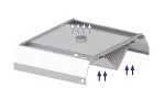 Okap centralny trapezowy ze stali nierdzewnej 2600x2000x450 mm Stalgast model 210