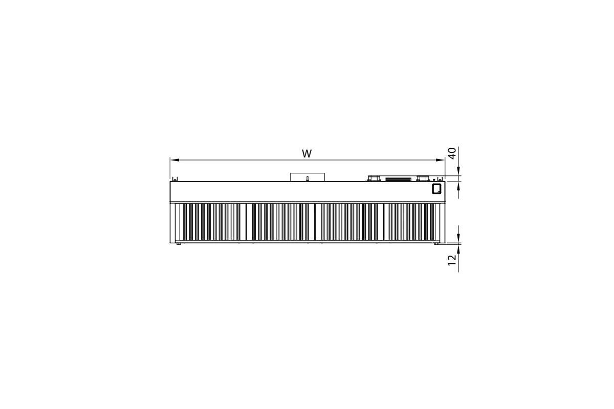 Okap centralny skośny ze stali nierdzewnej 3100x2400x450 mm Stalgast model 211