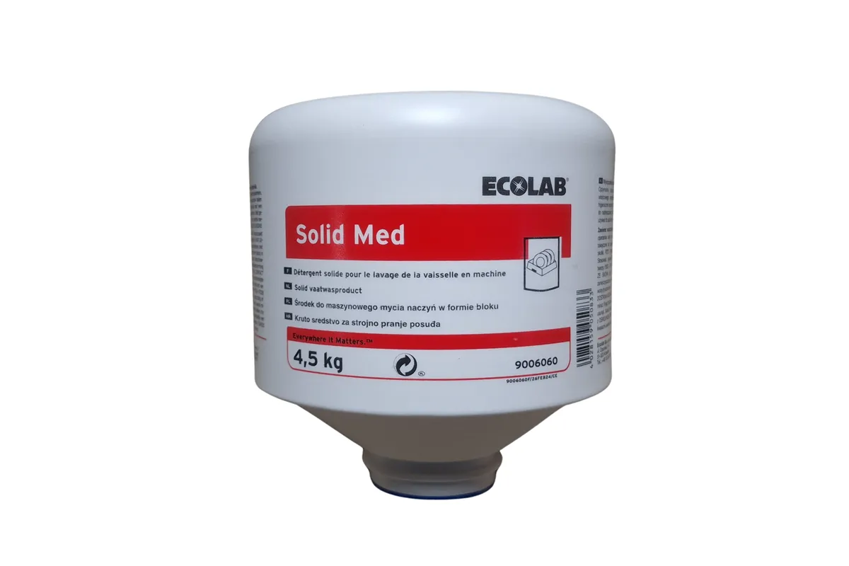 Solid Med 4.5 kg Ecolab 9006060 chemia profesjonalna do mycia naczyń o właściwościach do dezynfekcji w bloku