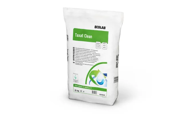 Taxat Clean 15 kg Ecolab 1011840 uniwersalny środek piorący o wysokiej wydajności w niskiej temperaturze
