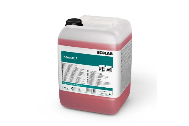 Neomax A 10 kg Ecolab 3003420 środek zmywający do powierzchni flizowanych i betonowych do automatów czyszczących