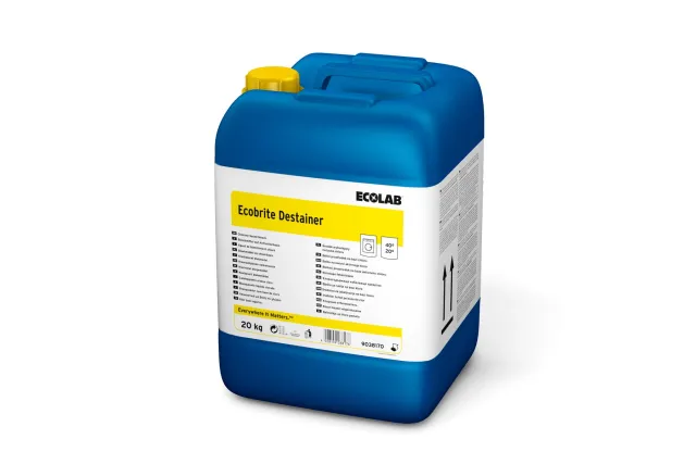 Ecobrite Destainer 20 kg Ecolab 9038170 płynny wybielacz chlorowy do tkanin
