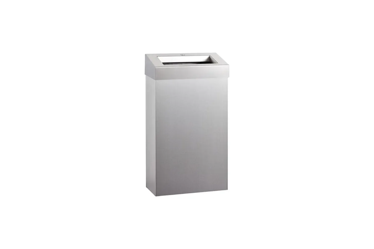 Kosz z otwartą pokrywą STELLA SLIM 27l stal polerowana Merida KSP106