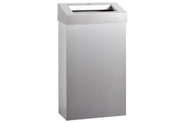 Kosz z otwartą pokrywą STELLA SLIM 27l stal polerowana Merida KSP106