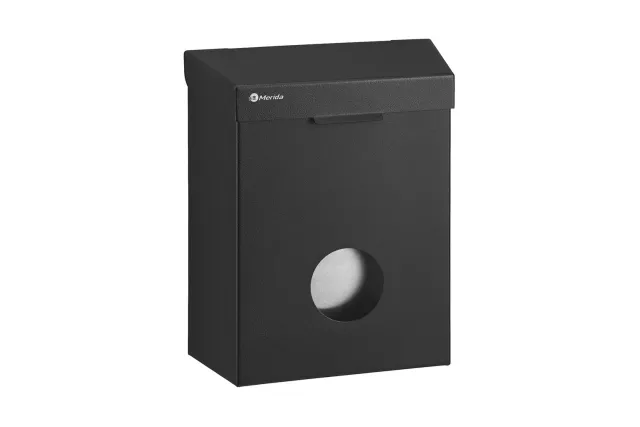 Kosz do damskich toalet STELLA BLACKlINE z podajnikiem torebek higienicznych 4,4l czarny Merida KSC304