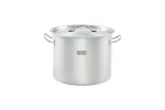 Garnek wysoki z pokrywką, stalowy, Ø 320 mm, V 20.9 l Gredil 011325