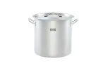 Garnek wysoki z pokrywką, stalowy, Ø 320 mm, V 25.7 l Gredil 011345