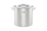 Garnek wysoki z pokrywką, stalowy, Ø 360 mm, V 36.6 l Gredil 011365