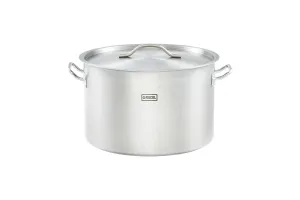 Garnek średni z pokrywką, stalowy, Ø 400 mm, V 32.6 l Gredil 012405