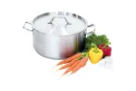 Garnek niski z pokrywką, stalowy, Ø 240 mm, V 5 l Stalgast 013242