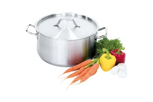 Garnek niski z pokrywką, stalowy, Ø 320 mm, V 12.9 l Stalgast 013322
