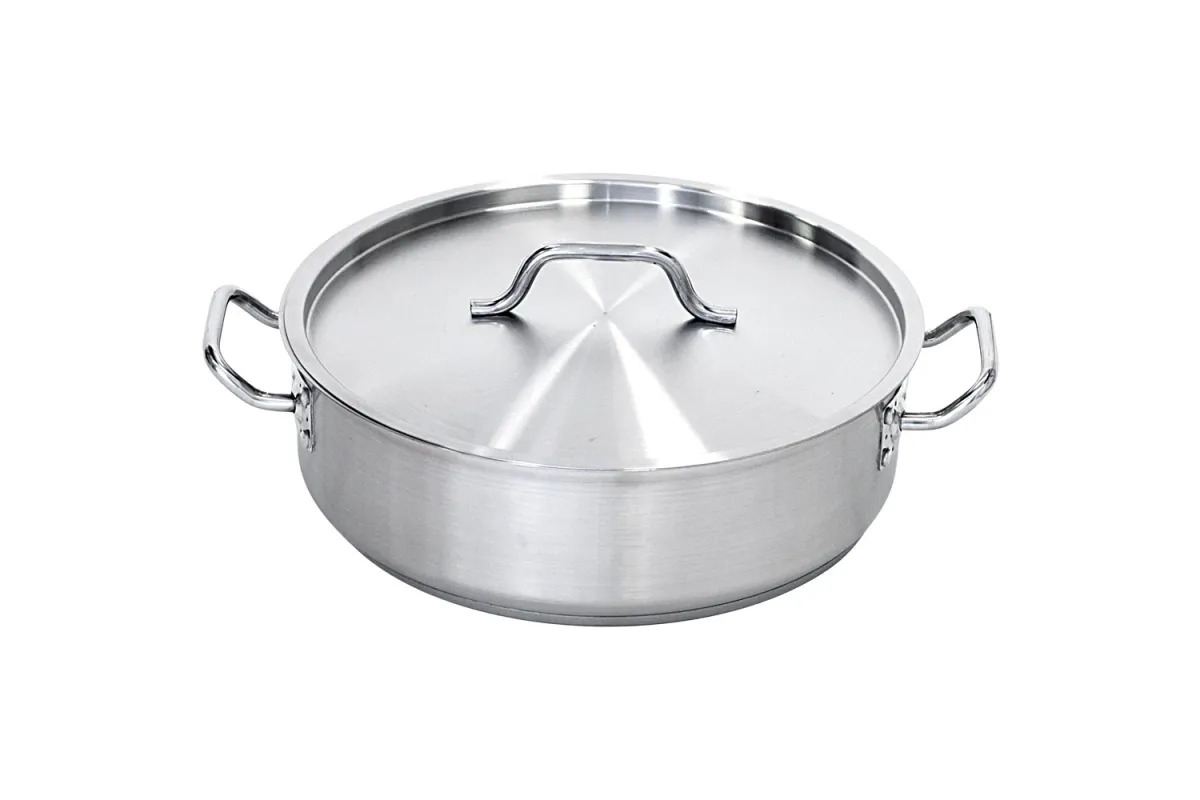 Garnek stalowy do duszenia z pokrywką, Ø 360 mm, V 11.2 l Stalgast 016362