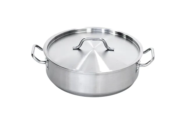 Garnek stalowy do duszenia z pokrywką, Ø 360 mm, V 11.2 l Stalgast 016362