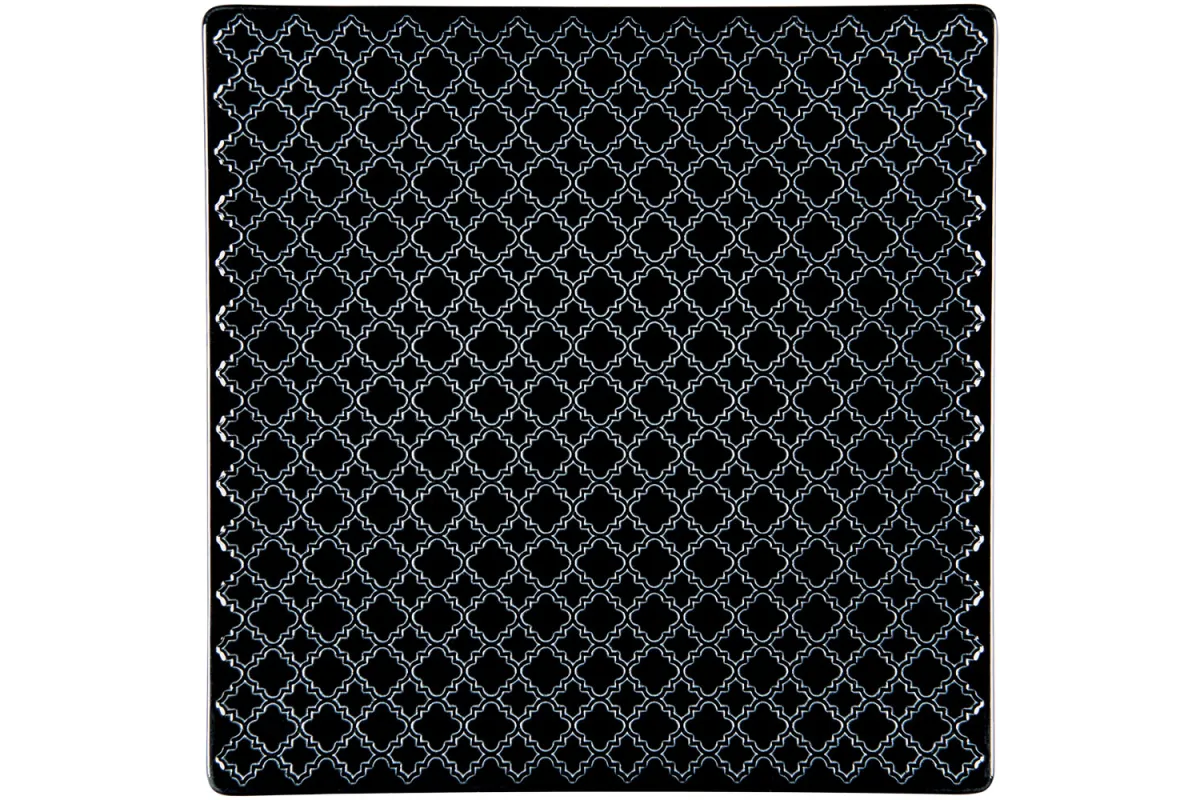 Talerz płytki, kolor czarny, Marrakesz, 205x205 mm Lubiana 390139