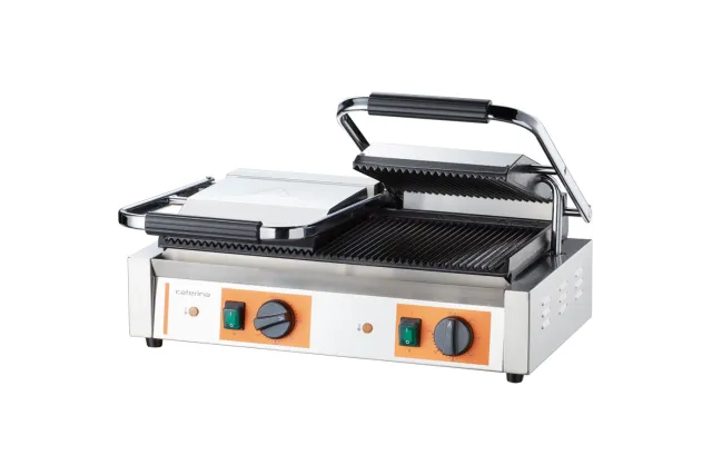 Kontakt grill podwójny ryflowany, P 3.6 kW Caterina 742028